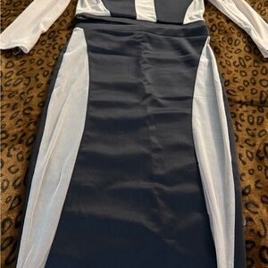 Elegant Black and White Skirt Set